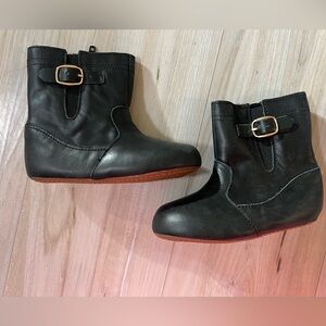 New! Little love bug Black riding Boots • size 7 • barefoot sole wide toe box